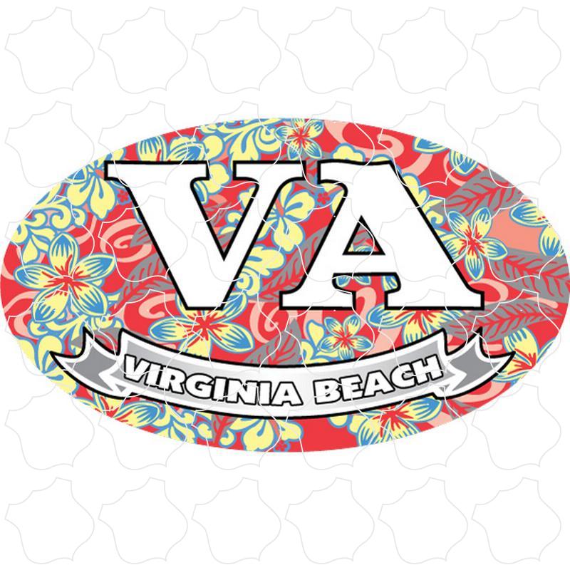 Virginia Beach, Virginia Floral Filled Euro Oval