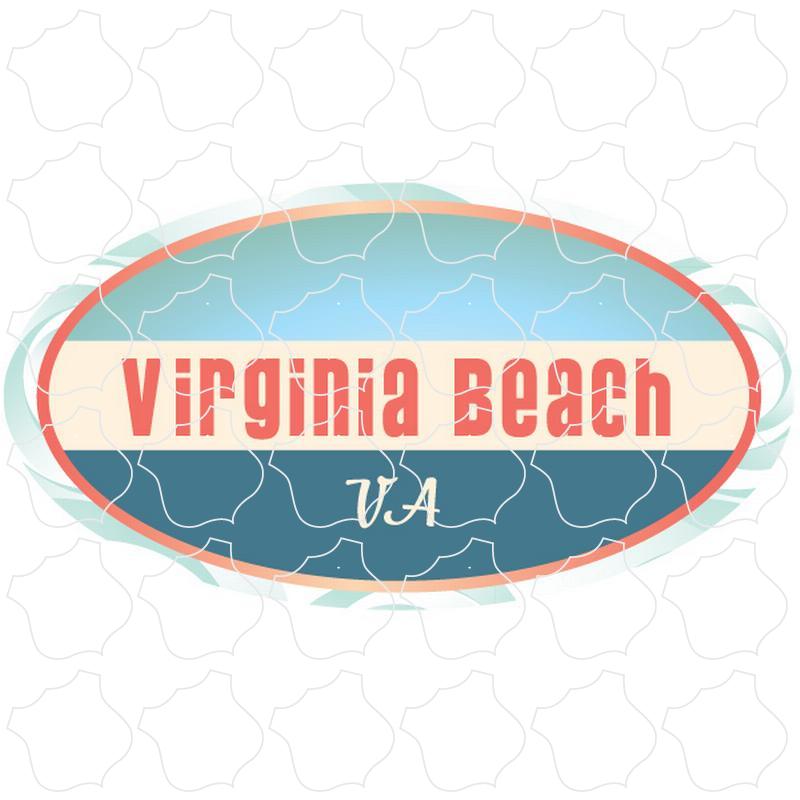 Virginia Beach, Virginia Coastal Colors Oval