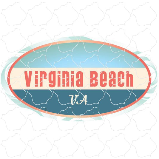 Virginia Beach, Virginia Coastal Colors Oval