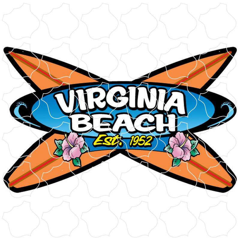 Virginia Beach, Virginia Orange Crossing Surfboards