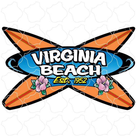 Virginia Beach, Virginia Orange Crossing Surfboards