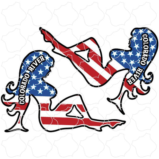 colorado river Patriotic Mud Flap Girl