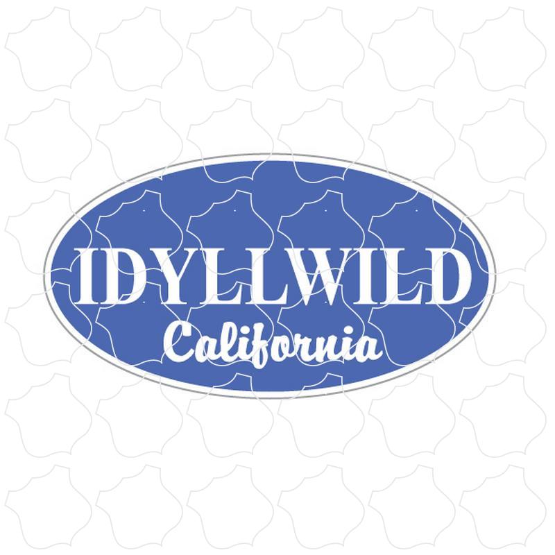 Idyllwild California Oval Royal Blue