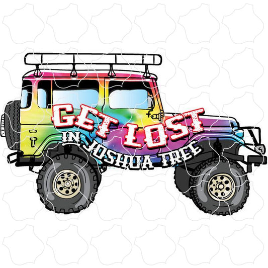 Joshua Tree, California Get Lost Tie Dye Jeep