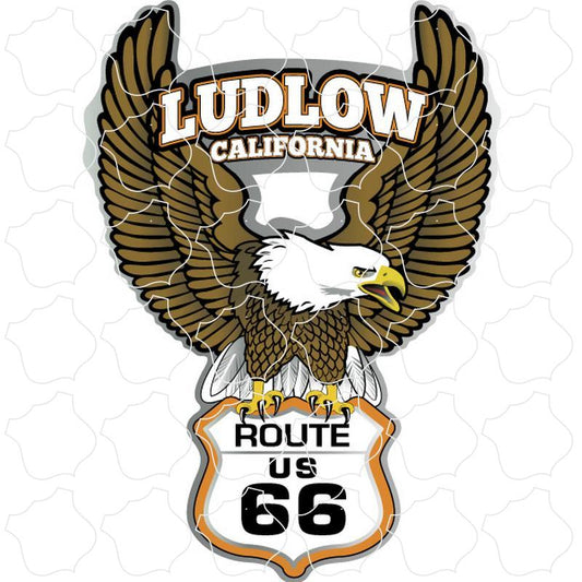 Ludlow, California Route 66 Shield Flying Eagle