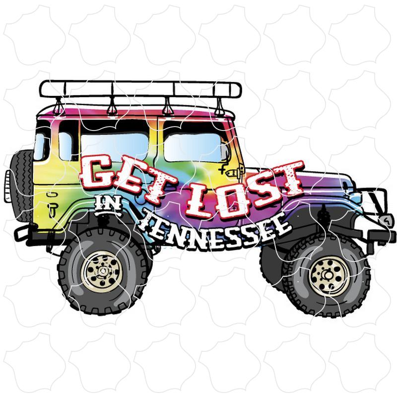 Tennessee Get Lost Tie Dye Jeep