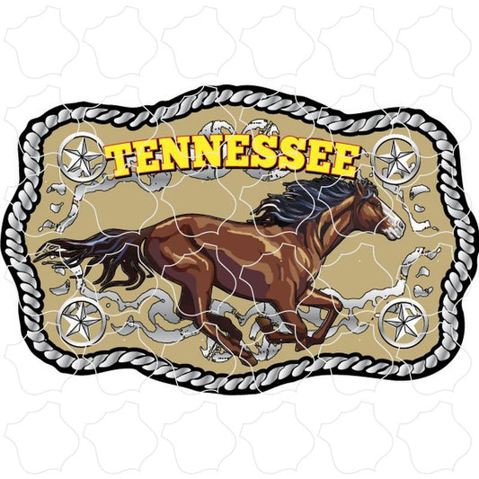 Tennessee Horse Belt Buckle