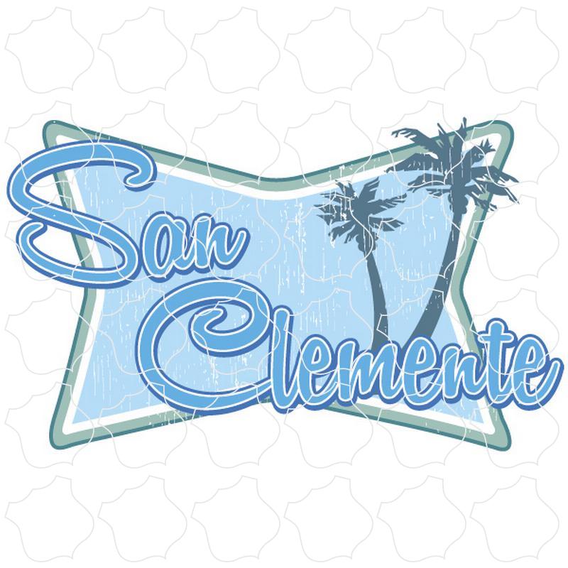 San Clemente Coastal Retro Squeezed Rectangle