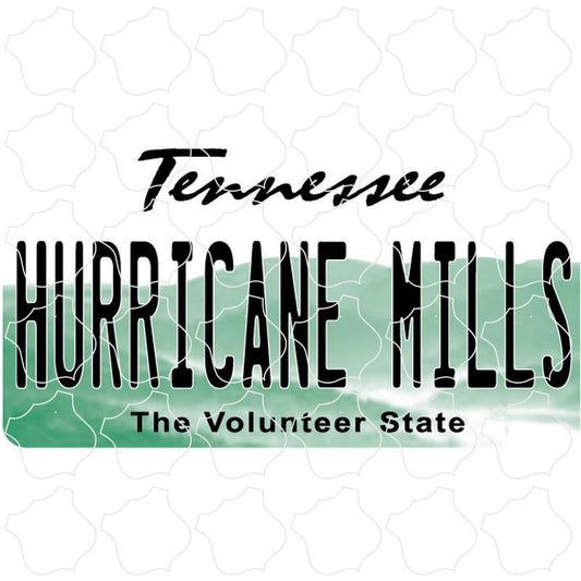 Hurricane Mills Tennessee License Plate