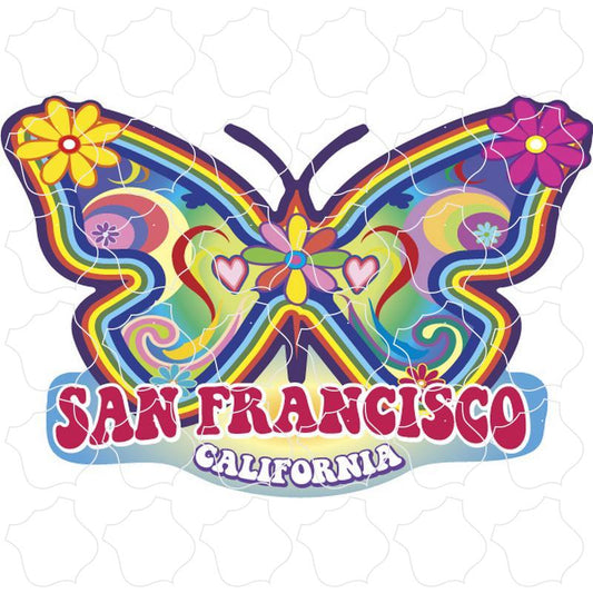 San Francisco, California Hippie Butterfly