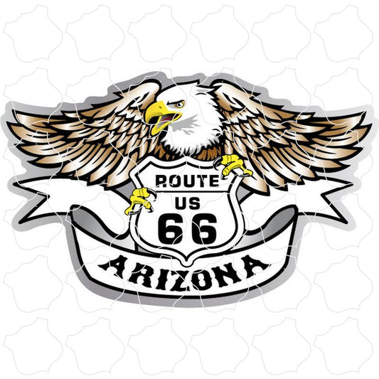 Arizona Eagle Holding Route 66 Shield