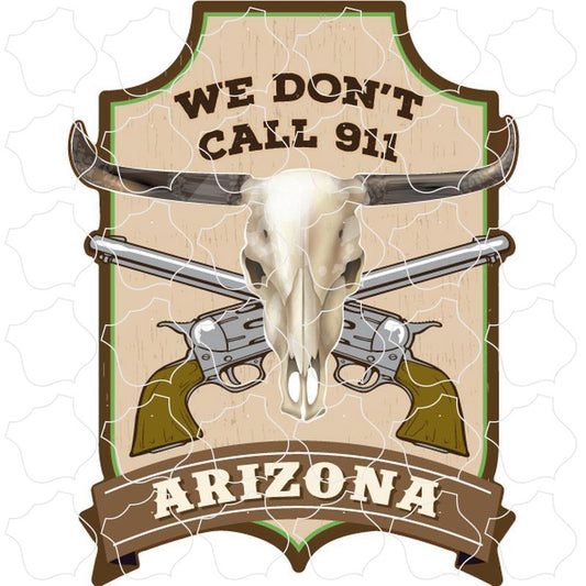 Arizona Guns & Steer Skull Plaque