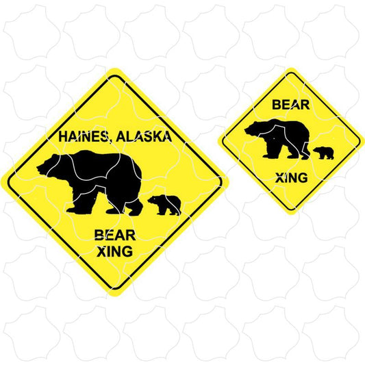 Haines, Alaska Bear Crossing Signs