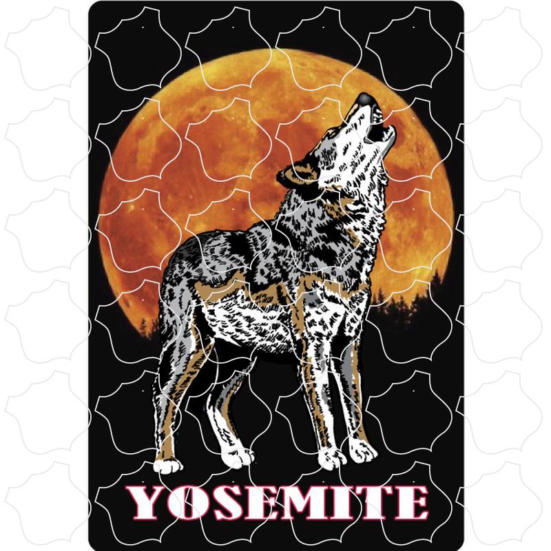 Yosemite Wolf Orange Moon