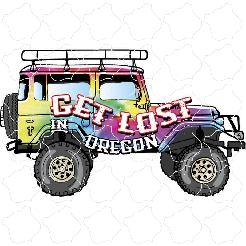 Oregon Get Lost Tie Dye Jeep