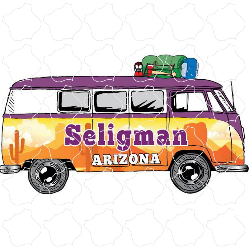 Seligman, AZ Desert Mountain Bus Side View