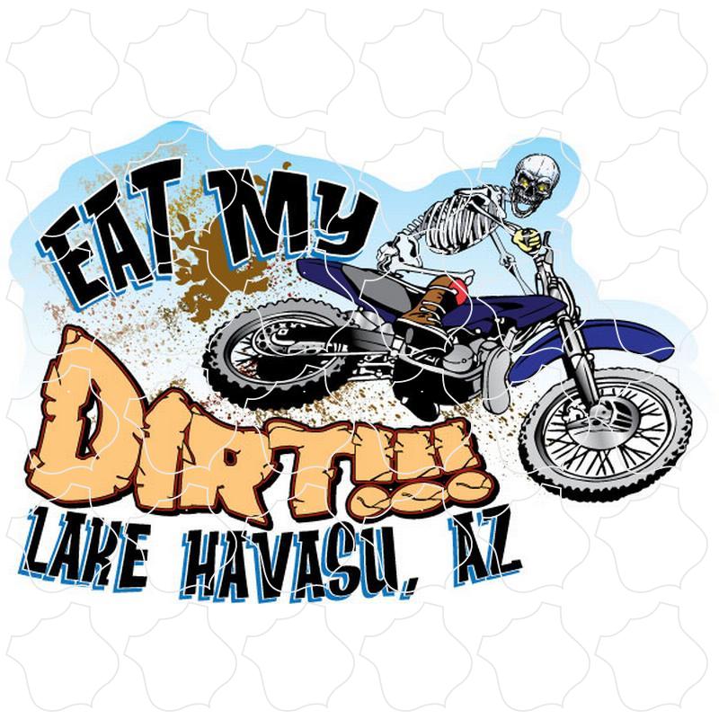 Lake Havasu, Arizona Eat My Dirt Skeleton on Bike