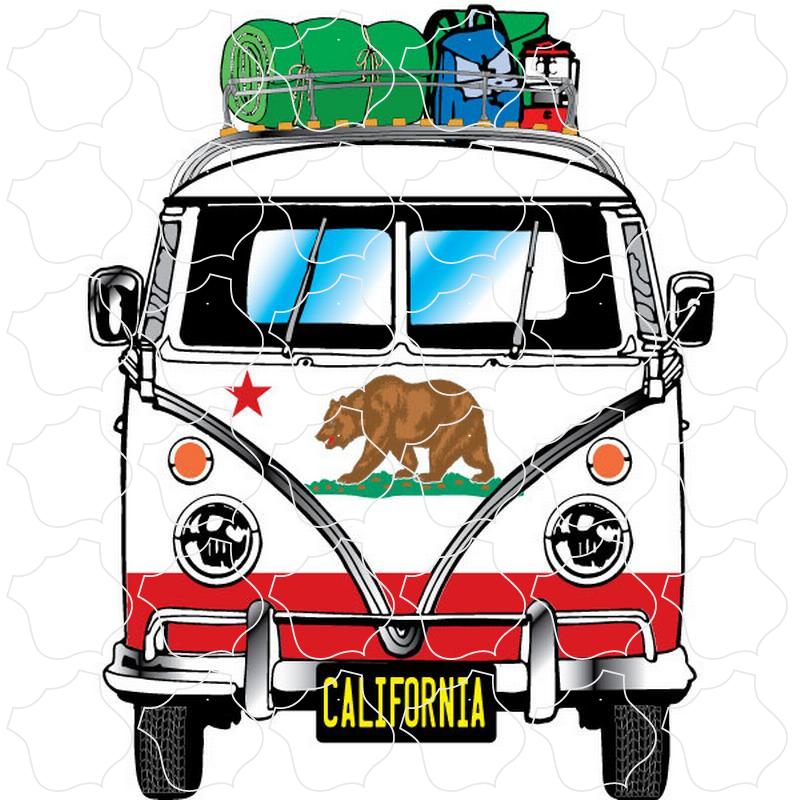 California Bus Ca Bear Flag