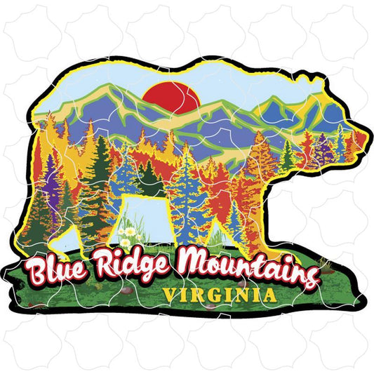 Blue Ridge Mountains, Virginia Colorful Tree In Bear