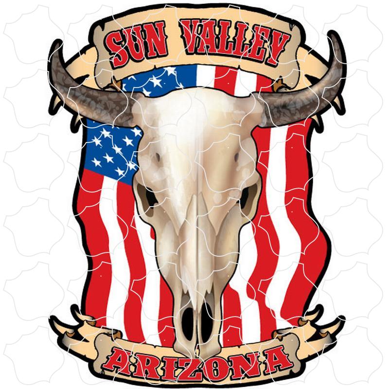 Sun Valley, Arizona Flag Steer Skull