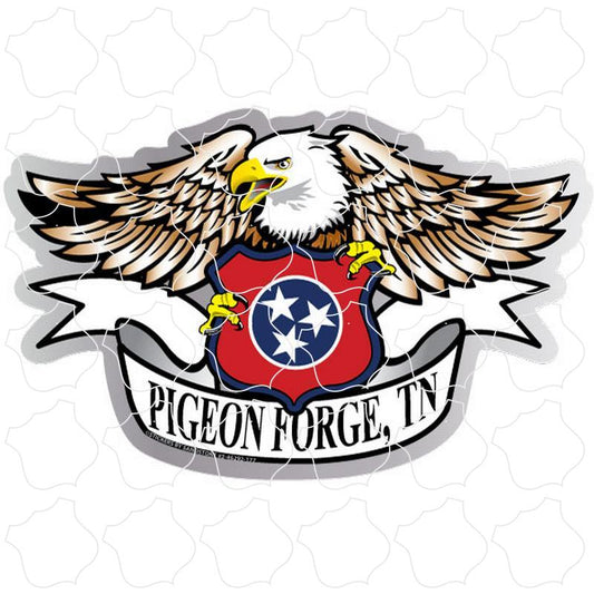 Pigeon Forge, TN Eagle with state Shield