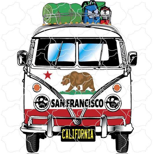 San Francisco, California Bus Ca Bear Flag