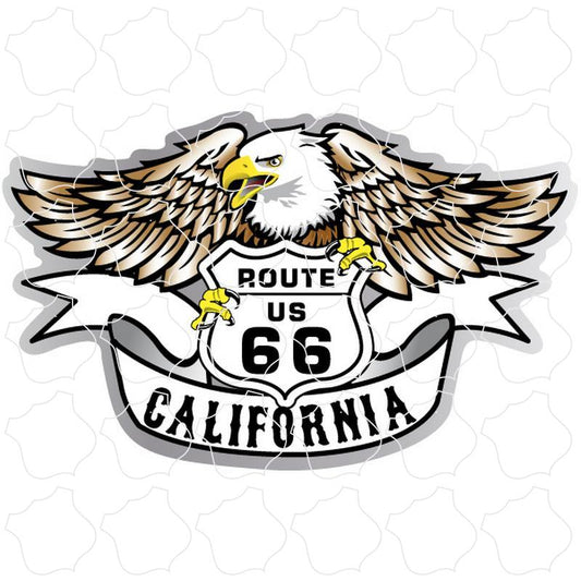 California Eagle Holding Route 66 Shield