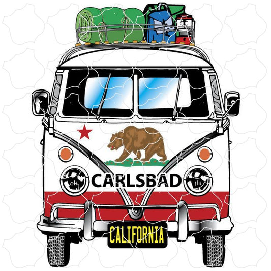 Carlsbad Bus Ca Bear Flag