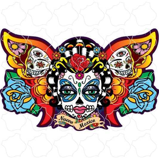 Nuevo Mexico Butterfly Sugar Skull