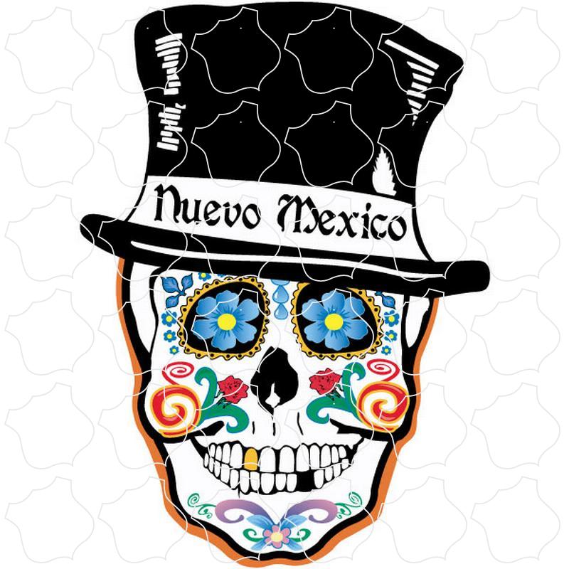 Nuevo Mexico Top Hat Sugar Skull