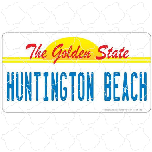 Huntington Beach Golden State License Plate