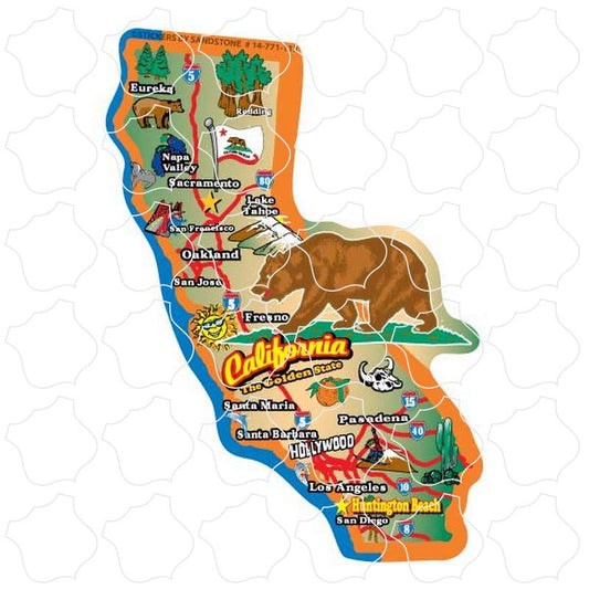 Huntington Beach, CA 50 States Map Huntington Beach