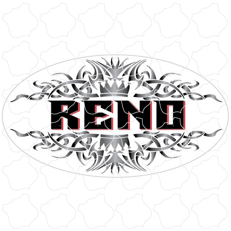 Reno Tribal Pattern Euro Oval