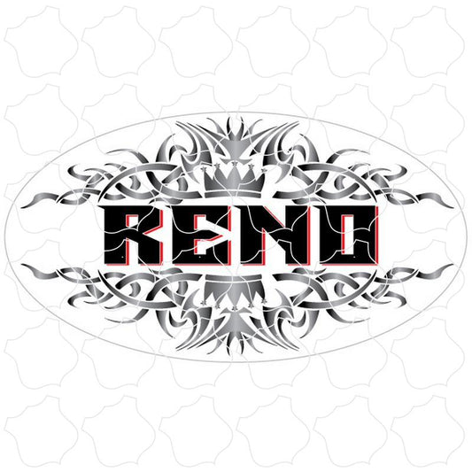 Reno Tribal Pattern Euro Oval