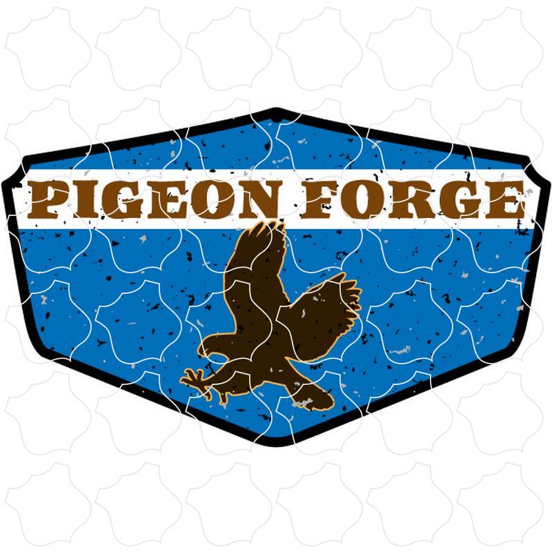 Pigeon Forge Eagle Silhouette on Shield