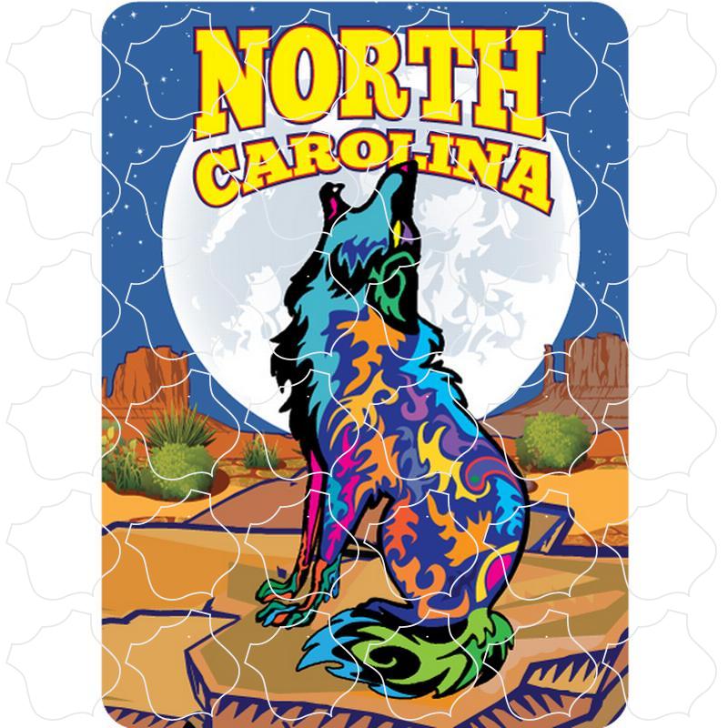 North Carolina Colorful Howling Coyote