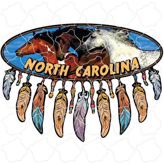 North Carolina Horse Oval Dreamcatcher