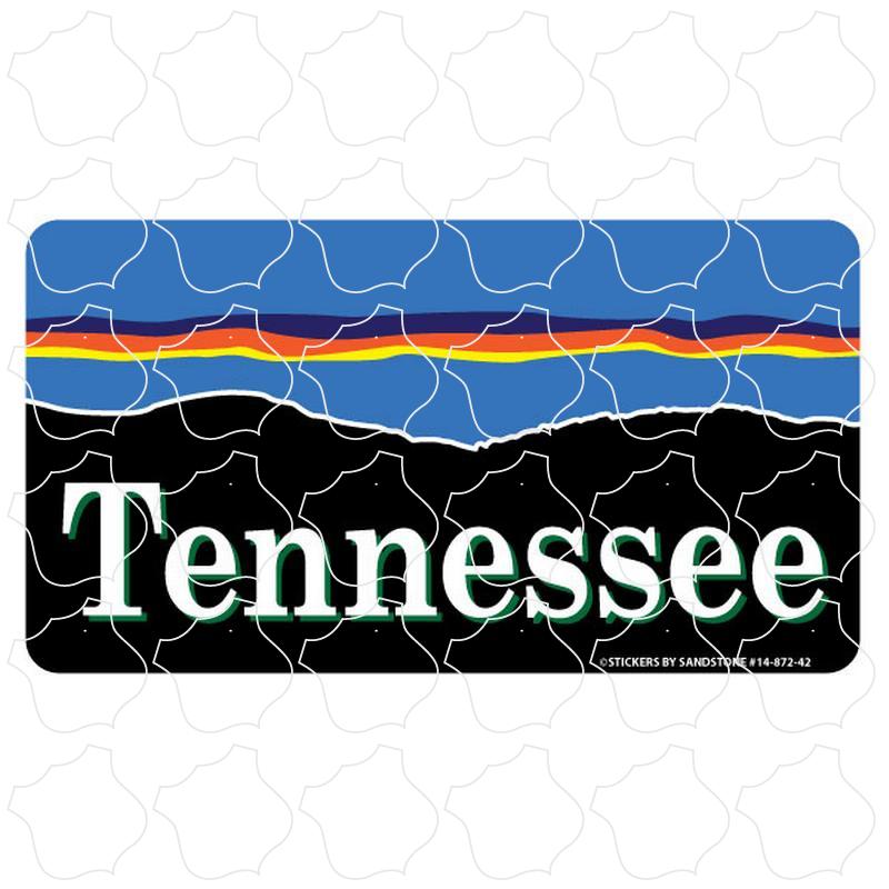 Tennessee Stylized Sunset with Mountains