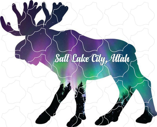 Salt Lake City, Utah Alaska Northern Lights Moose