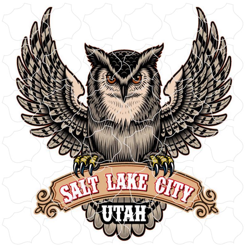 Salt Lake City, Utah Owl Spread Wings