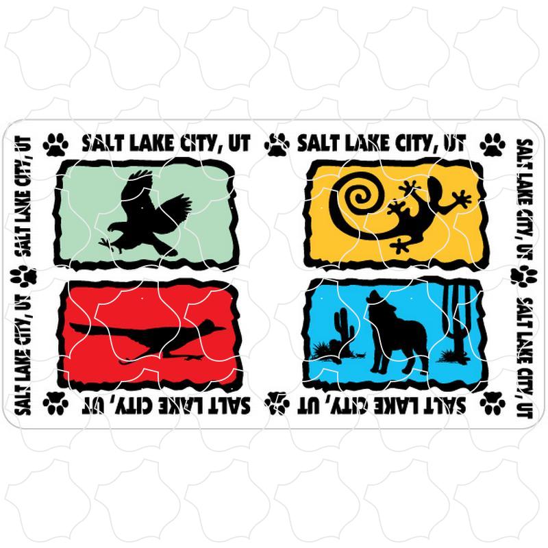 Salt Lake City, Utah Desert Animal Silhouettes