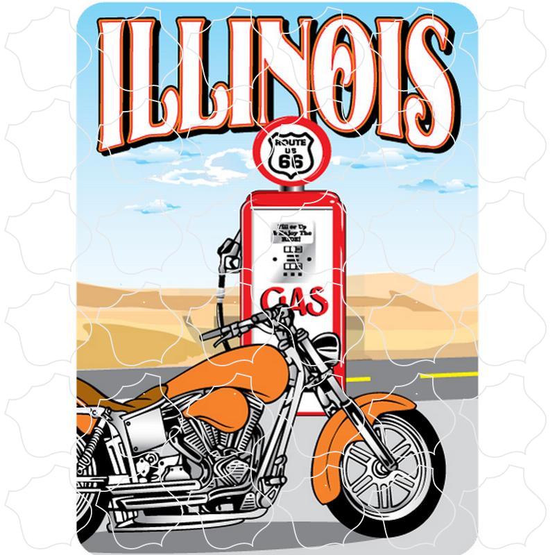 Illinos Gas Pump & Motorcycle