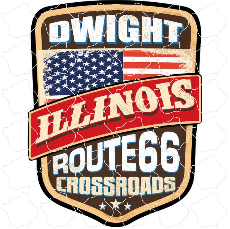 Dwight, Illinois Route 66 Crossroads Shield