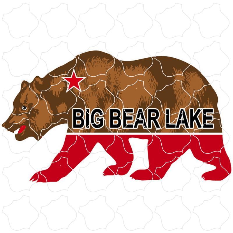 Big Bear Lake, California California Flag Bear