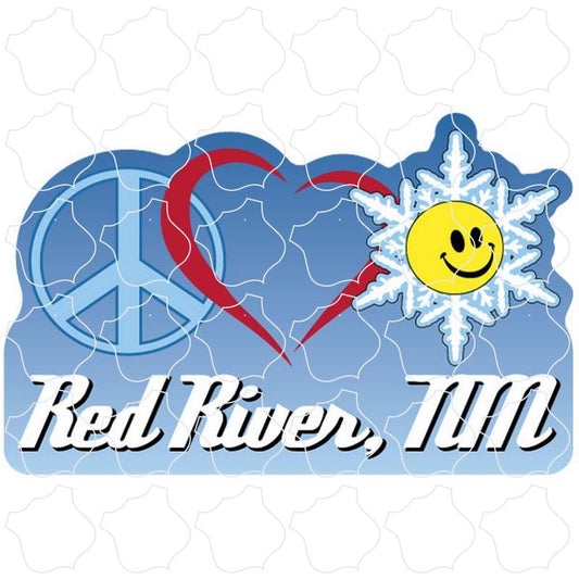 Red River, NM Peace Heart Snowflake Smile