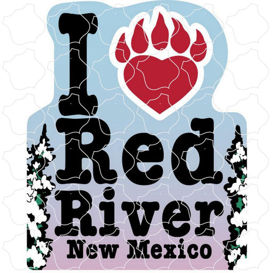 Red River New Mexico I HEART BEAR PAW SNOW