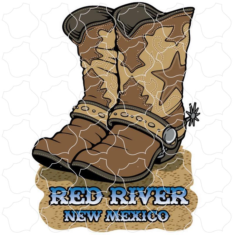 Red River New Mexico Cowboy Boots Vertical