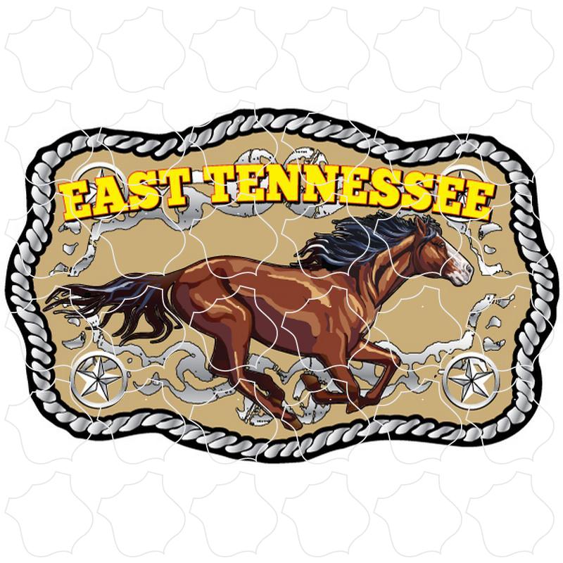 East Tennessee Horse Belt Buckle