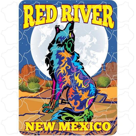 Red River, New Mexico Colorful Howling Coyote