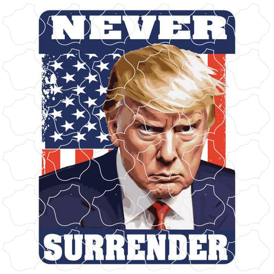 Novelty Trump Never Surrender Mug Shot